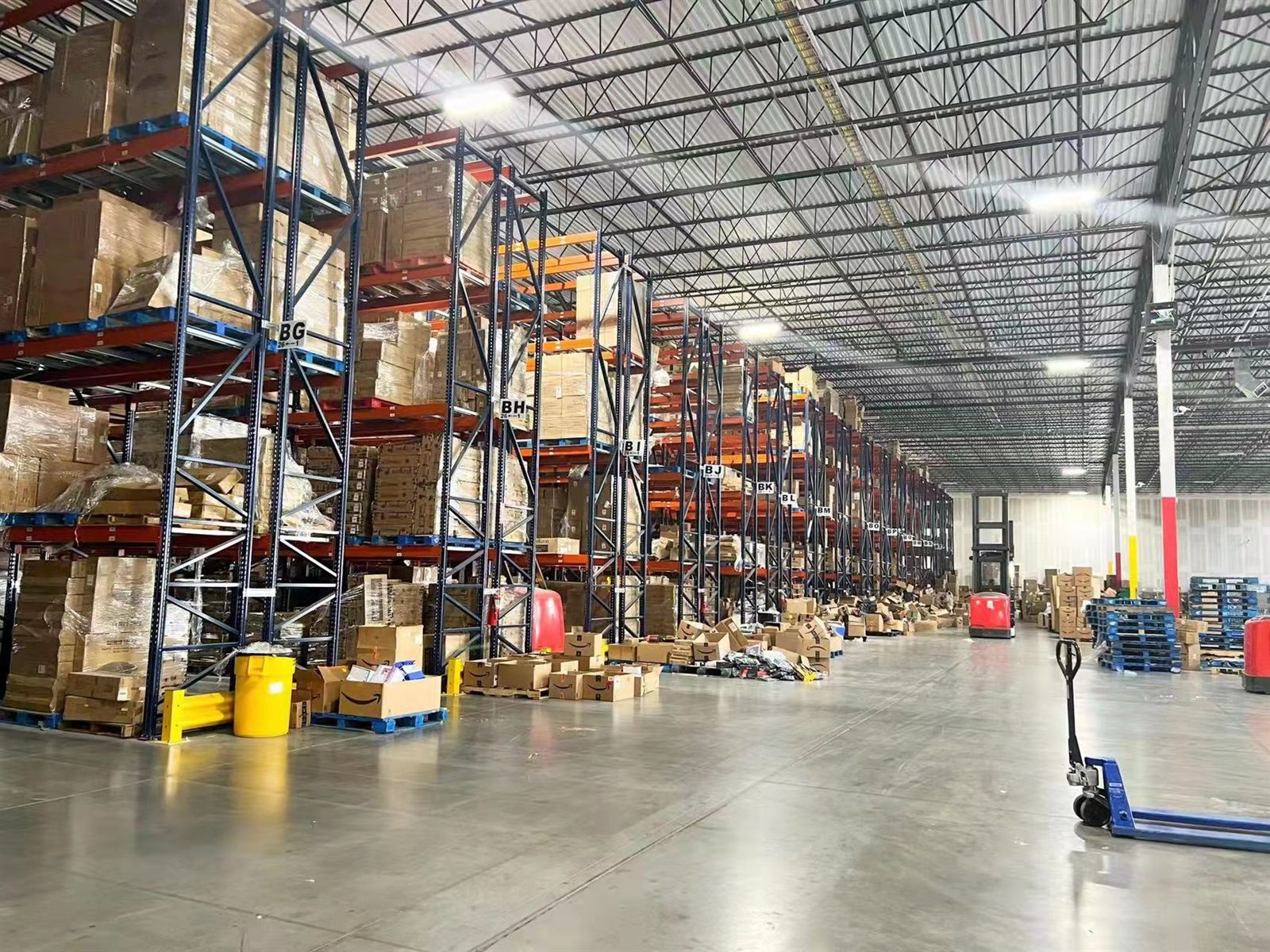 Wide interior view of Broadi's Atlanta warehouse